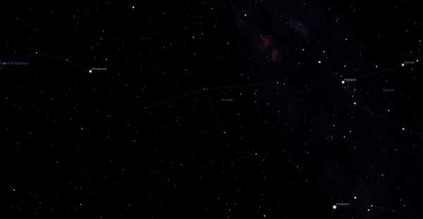 Созвездие Жираф, вид в программу планетарий Stellarium